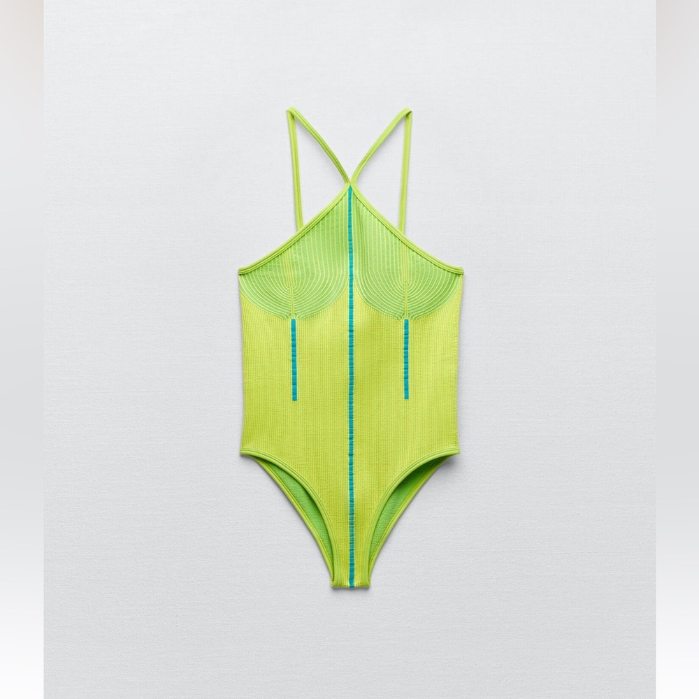 SEAMLESS BODYSUIT lime green